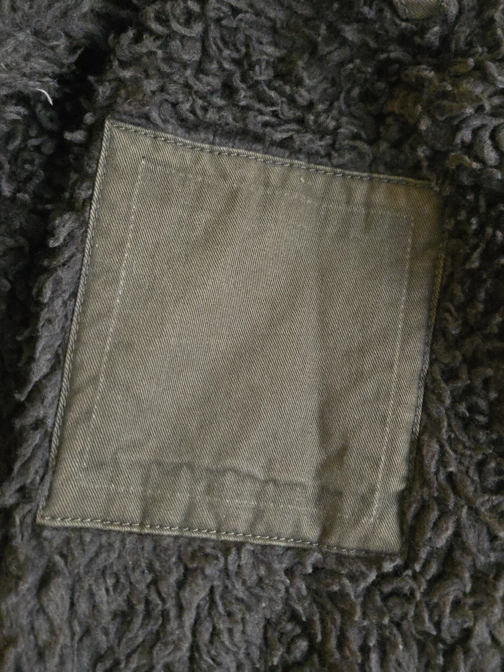 Hollister Olive Green Military Field Jacket Sherpa Lined Button Front MKY